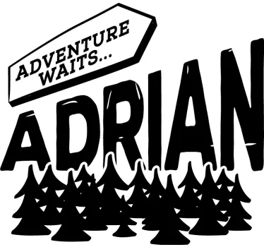 Adventure awaits quote sticker - TenStickers