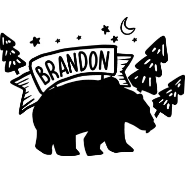 Wall stickers for kid bear and trees - TenStickers