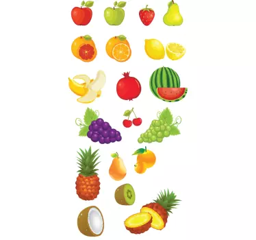 Fruit Variety Stickers - TenStickers