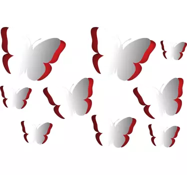 3D Butterflies Sticker - TenStickers