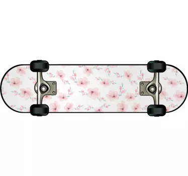 Pink Cherry Blossoms Skateboard wall decal - TenStickers