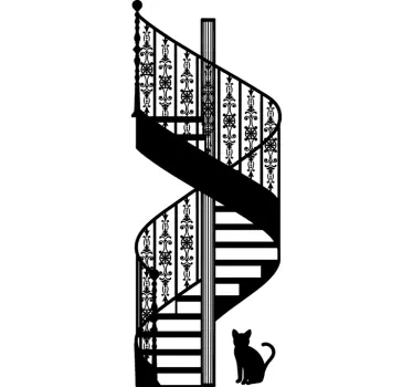 Romantic Staircase Wall Sticker - TenStickers