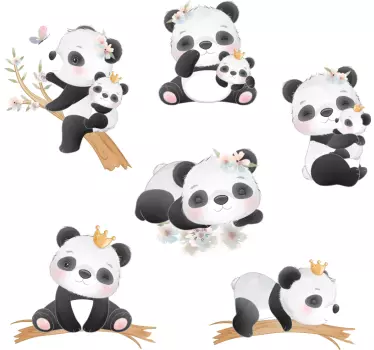 Panda life wild animal sticker - TenStickers