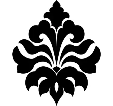 Damask pattern wallpaper decal - TenStickers