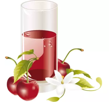 Cherry Juice Wall Sticker - TenStickers