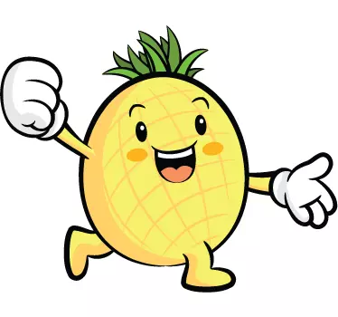 Kitchen wall sticker happy pineapple - TenStickers