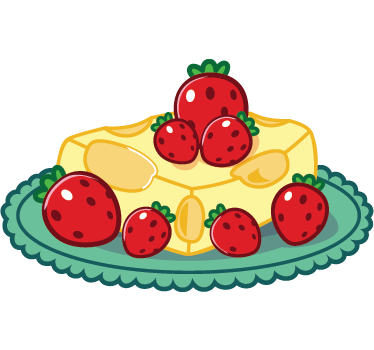 Cheese with strawberries food sticker - TenStickers