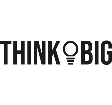 Think big quote inspirational quote stickers - TenStickers