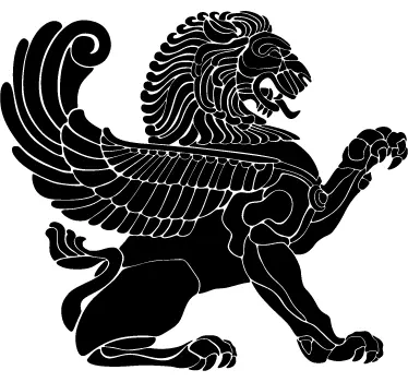 Winged Lion Wall Sticker - TenStickers