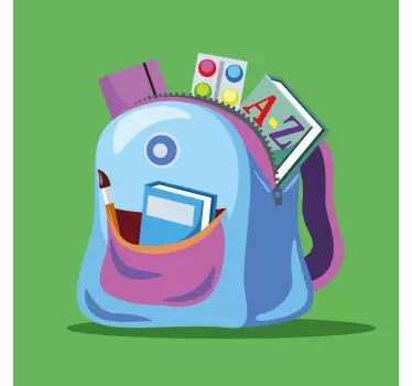 Wall stickers for kid colorful backpack design - TenStickers