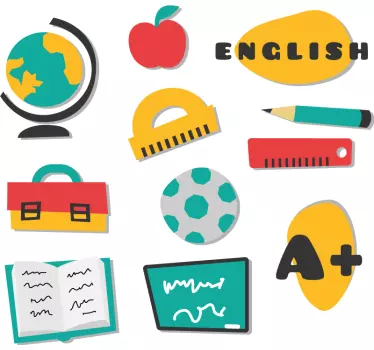 Wall stickers for kid playful learning elements - TenStickers
