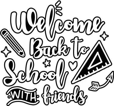 Back to school motivational quote laptop sticker - TenStickers