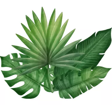 Different tropical leafs plant decals - TenStickers