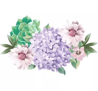 Different type of flowers nature stickers - TenStickers
