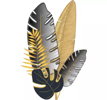 Golden leaves Bedroom sticker - TenStickers