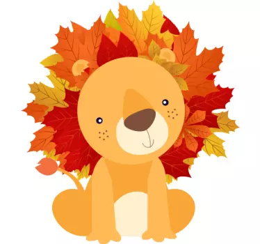 Wall stickers for kid adorable lion design - TenStickers