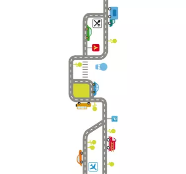 Kids Road Traffic Wall Decal - TenStickers