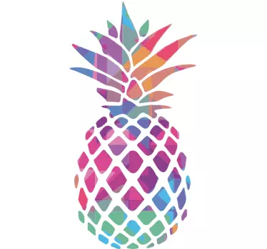 Fruit sticker with colorful pineapple design - TenStickers