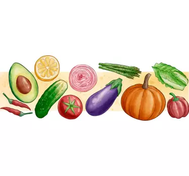 Colorful Vegetable Collection food sticker - TenStickers