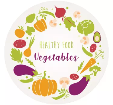 Healthy vegetables on a white background wallpaper sticker - TenStickers