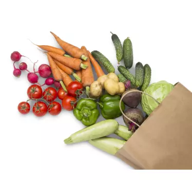 Cuisine wall sticker fresh vegetable assortment - TenStickers