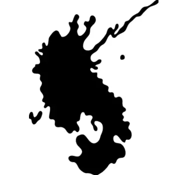 Splash of Paint Monochrome Sticker - TenStickers