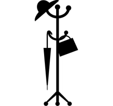 Lady style coat hanger decals - TenStickers