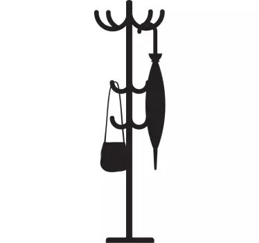 Purse and umbrella coat hanger decals - TenStickers