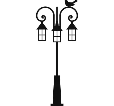 Lanterns and bird coat hanger decals - TenStickers
