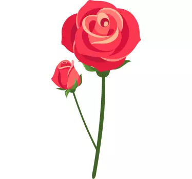 3D roses flower wall decor - TenStickers