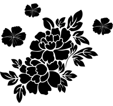Monocolor flowers and carnations flower wall decor - TenStickers