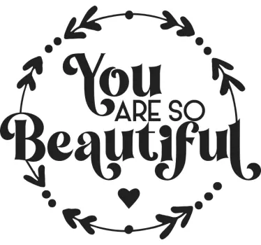 Beautiful crown text inspirational quote stickers - TenStickers