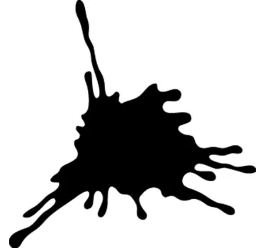 Paint Splash Monochrome Wall Sticker - TenStickers