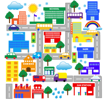 City Roads Kids Decal - TenStickers