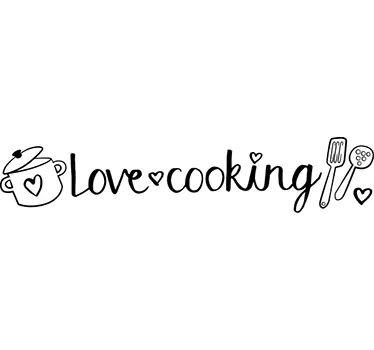 Love Cooking Sticker - TenStickers