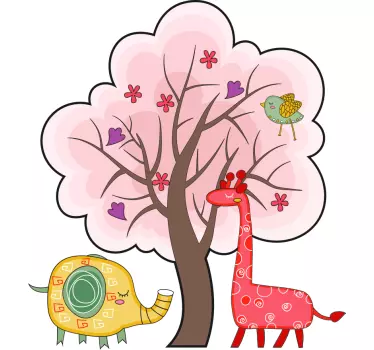 Wall stickers for kid cute animal scene - TenStickers