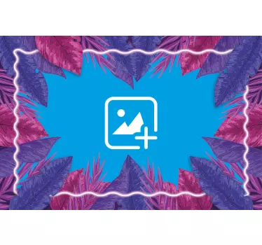 Wall sticker frame vibrant floral design - TenStickers