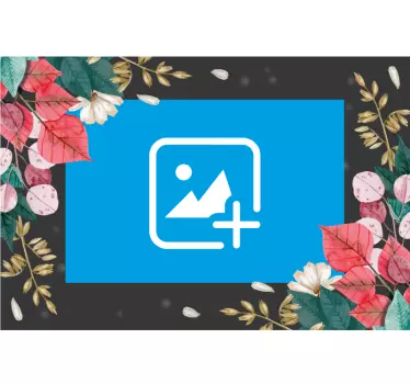 Floral and brown wall art stickers for living room - TenStickers