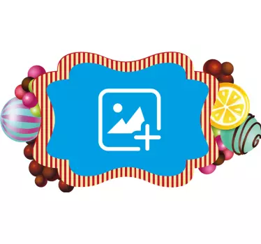 Wall sticker colorful photo frame - TenStickers
