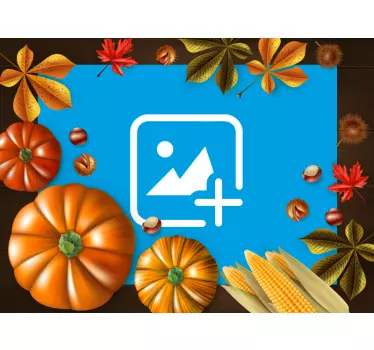 Wall sticker frame autumn vegetable display - TenStickers