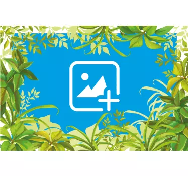 Wall sticker cat among greenery - TenStickers