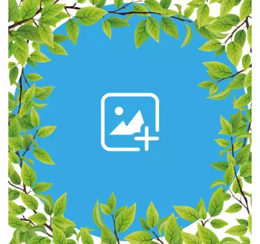 Wall sticker frame framed romantic blossom - TenStickers