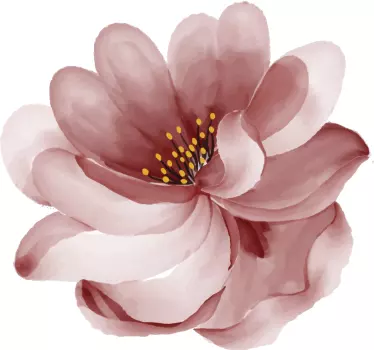 Pink rose design glass door sticker - TenStickers