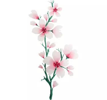 Cute white flowers design glass door decal - TenStickers