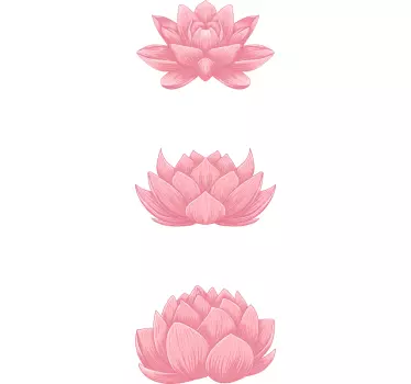 Big original pink flower design glass door sticker - TenStickers