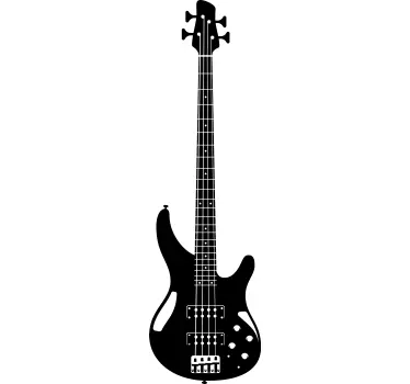 Object sticker bass guitar silhouette - TenStickers
