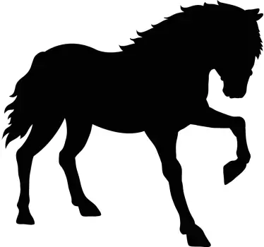 Horse looking down wallpaper decal - TenStickers