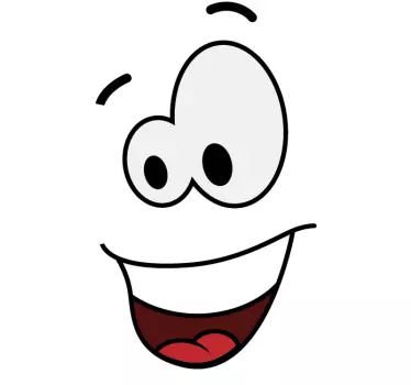 Happy Face Wall Sticker - TenStickers