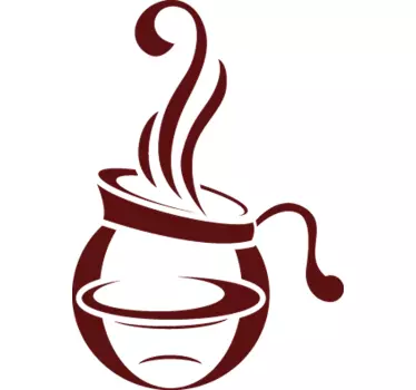 Coffee Pot Kitchen Sticker - TenStickers