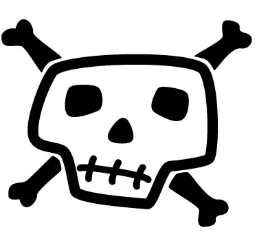 Laptop Sticker Skull - TenStickers